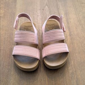 Reef Pink Woven Strap Kids Sandals
